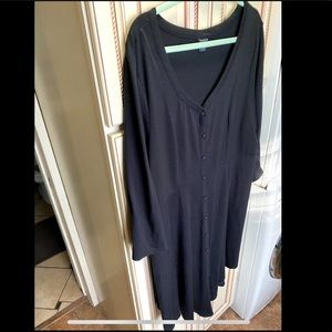 TORRID 3 Women’s Plus Size 3x Button Up Black Dress